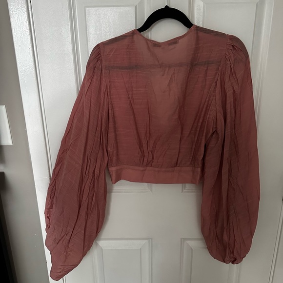 pink lily/hvyfe cropped shirt - Picture 2 of 3